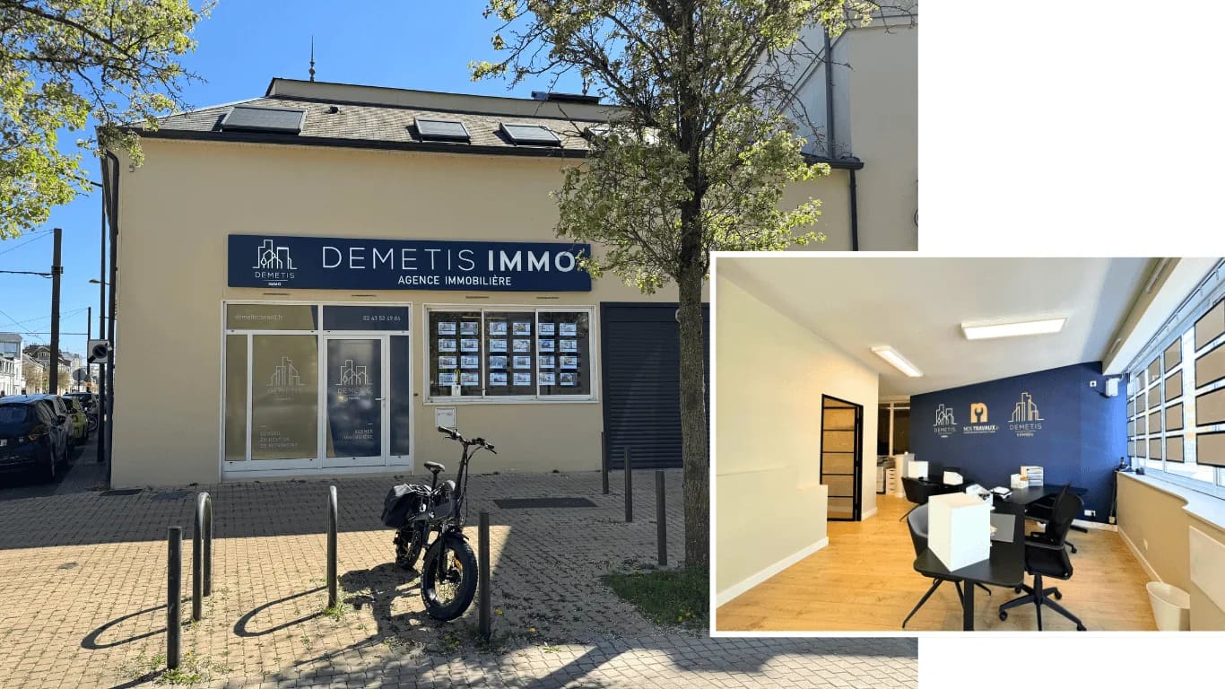 Devanture de l’agence Nord Demetis Immo au Mans